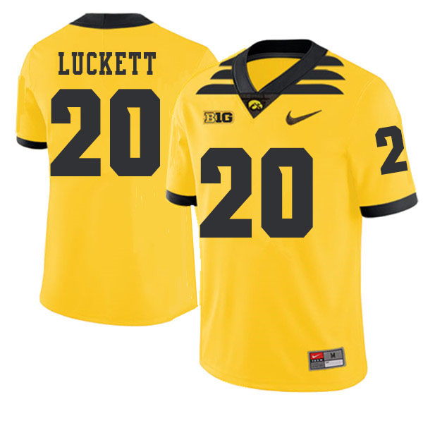 2019 Men #20 Keontae Luckett Iowa Hawkeyes College Football Alternate Jerseys Sale-Gold